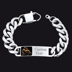 Personalisiertes Foto-Armband mit kubanischem Kettenglied und Bild als Geschenk