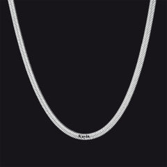 Customized Engraved Name Snake Chain Choker Necklace for Women Men