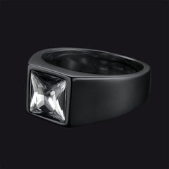 Anel minimalista com pedra preciosa para homens
