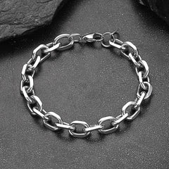 Conjunto de colar e pulseira com corrente de elos rolo de 9 mm