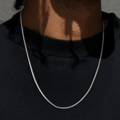 Thin Snake Chain Necklace for Men Women 2mm Width