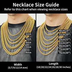 To My Man Miami Cuban Link Chain Halskette, Geburtstags- oder Jubiläumsgeschenk für ihn