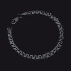 Pulseira de corrente de elos de caixa plana