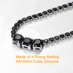 Tenniskette mit Zirkonia-Diamantschliff, für Herren und Damen