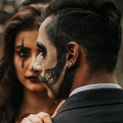 Gothic Keltischer Knoten Totenkopf Ohrstecker für Männer