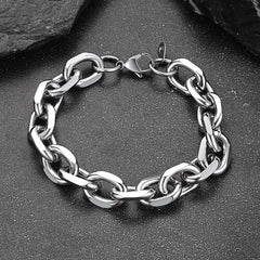 Rolo-Gliederarmband aus Edelstahl