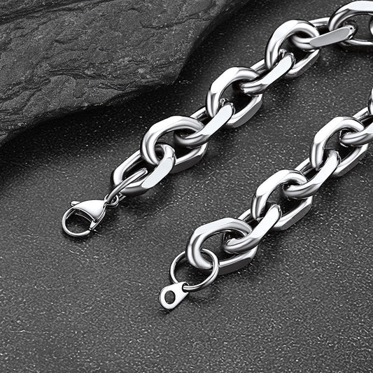 Rolo-Gliederarmband aus Edelstahl