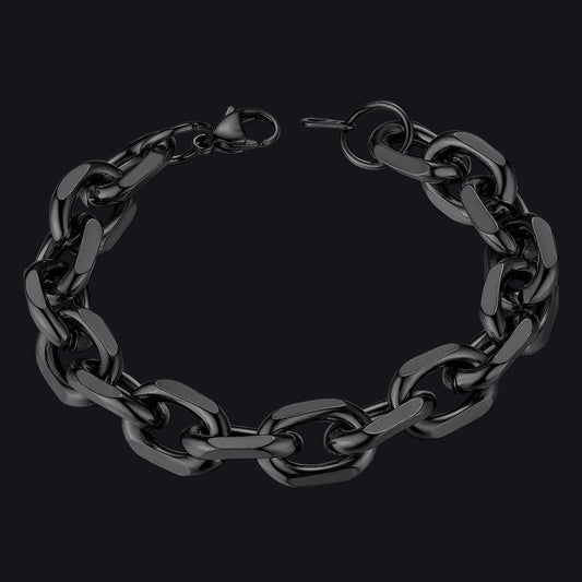 Rolo-Gliederarmband aus Edelstahl