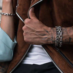 Rolo-Gliederarmband aus Edelstahl