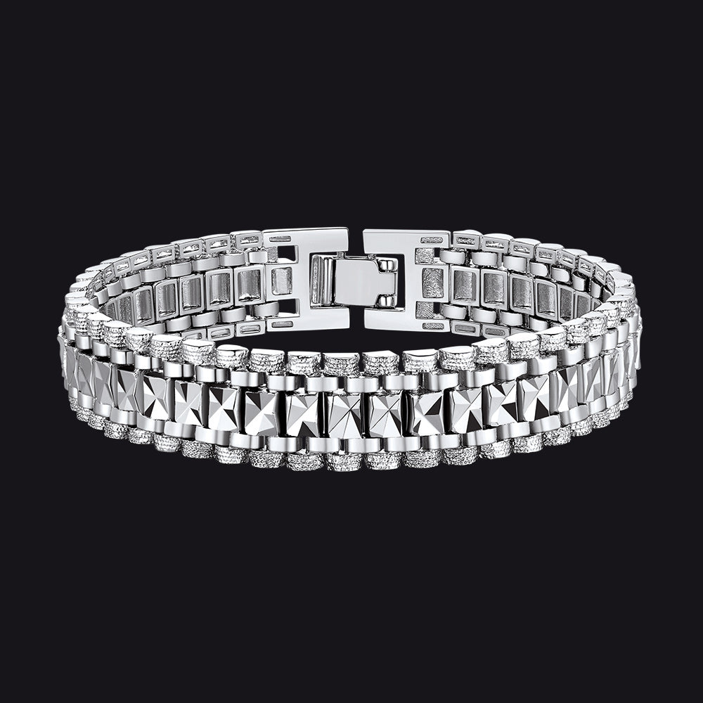 Klobiges Uhrenarmband mit Gliederkette
