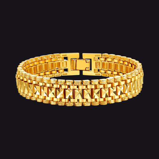 Klobiges Uhrenarmband mit Gliederkette