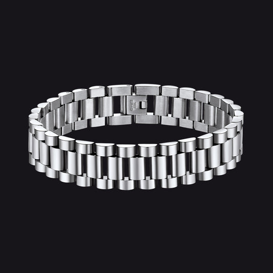 Pulseira de relógio robusta de 15 mm com corrente