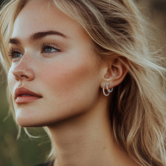 Classic Sterling Silver Huggie Hoop Earrings for Men Women