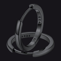 Classic Sterling Silver Huggie Hoop Earrings for Men Women
