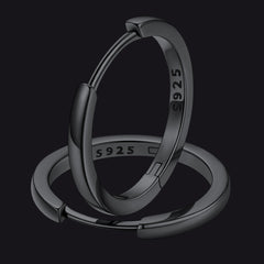 Classic Sterling Silver Huggie Hoop Earrings for Men Women