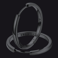 Classic Sterling Silver Huggie Hoop Earrings for Men Women
