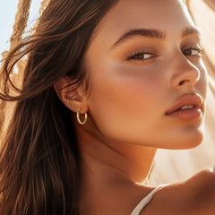 Classic Sterling Silver Huggie Hoop Earrings for Men Women
