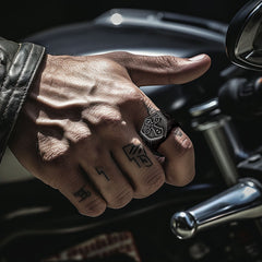 Shield Crusader Templar Cross Stainless Steel Ring Men