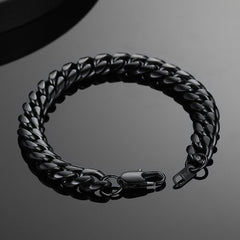 Panzerarmband aus Edelstahl mit kubanischen Gliedern