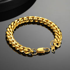 Panzerarmband aus Edelstahl mit kubanischen Gliedern
