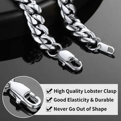 Panzerarmband aus Edelstahl mit kubanischen Gliedern