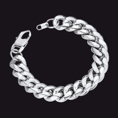 Panzerarmband aus Edelstahl mit kubanischen Gliedern