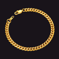 Panzerarmband aus Edelstahl mit kubanischen Gliedern