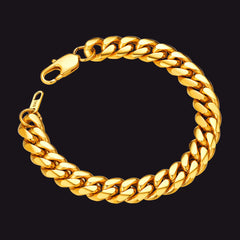 Panzerarmband aus Edelstahl mit kubanischen Gliedern