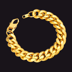 Panzerarmband aus Edelstahl mit kubanischen Gliedern
