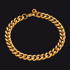 Thick Cuban Chain Link 5/7/9/12mm Width Bracelet
