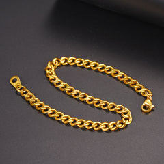 Thick Cuban Chain Link 5/7/9/12mm Width Bracelet