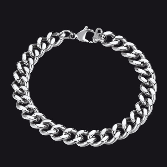 Thick Cuban Chain Link 5/7/9/12mm Width Bracelet