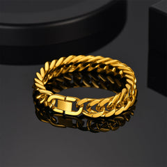Armband mit kubanischer Gliederkette, 8/12/17 mm Breite