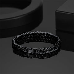 Armband mit kubanischer Gliederkette, 8/12/17 mm Breite
