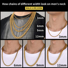 Klobige Miami Curb Cuban Link Chain Halskette für Männer
