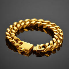 Pulseira de corrente cubana Miami com 5/7/9/12 mm de largura