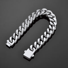 Pulseira de corrente cubana Miami com 5/7/9/12 mm de largura