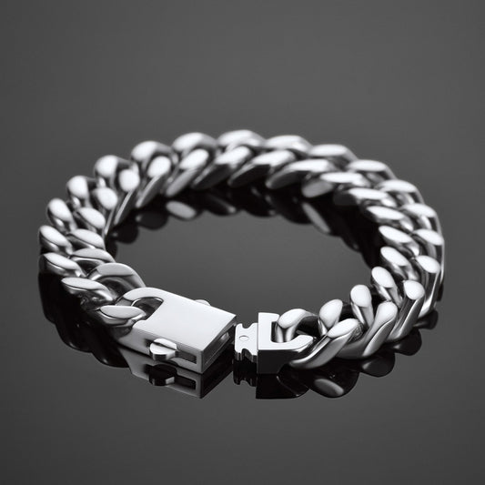 Pulseira de corrente cubana Miami com 5/7/9/12 mm de largura