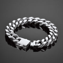 Pulseira de corrente cubana Miami com 5/7/9/12 mm de largura