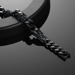 Gothic Totenkopf Dickes kubanisches Kettengliederarmband