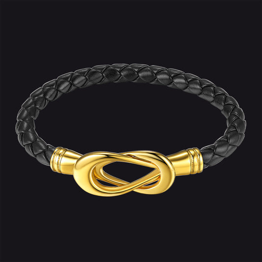 Lederarmband mit magnetischem Unendlichkeitsverschluss