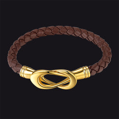Lederarmband mit magnetischem Unendlichkeitsverschluss