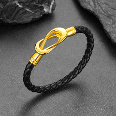 Lederarmband mit magnetischem Unendlichkeitsverschluss