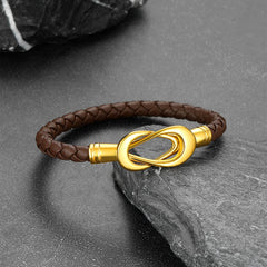 Lederarmband mit magnetischem Unendlichkeitsverschluss