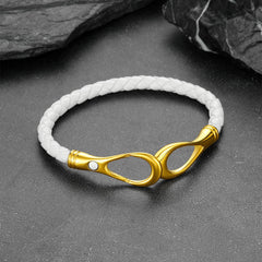 Lederarmband mit magnetischem Unendlichkeitsverschluss