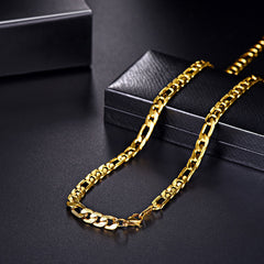 7 mm Edelstahl-Figaro-Gliederkette für Männer und Frauen