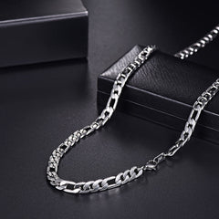 7 mm Edelstahl-Figaro-Gliederkette für Männer und Frauen