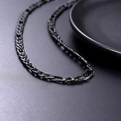 7 mm Edelstahl-Figaro-Gliederkette für Männer und Frauen