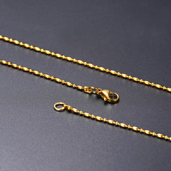 1,5 mm schmale Edelstahl-Kettenhalskette für Männer und Frauen