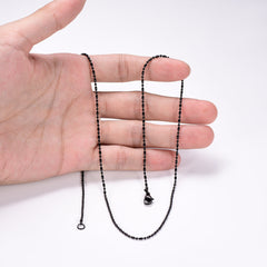 1,5 mm schmale Edelstahl-Kettenhalskette für Männer und Frauen